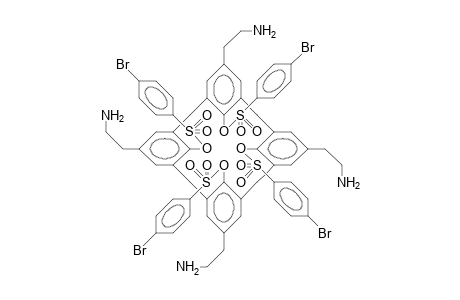 5,11,17,23-Tetrakis(2-amino-ethyl)-25,26,27,28-tetrakis([4-bromo-phenylsulfonyl]-oxy)-calix(4)arene