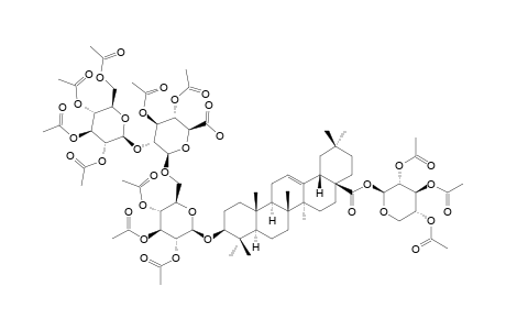 3-O-BETA-D-(2,3,4,6-TETRAACETOXY)-GLUCOPYRANOSYL-(1->2)-BETA-D-(3,4-DIACETOXY)-GLUCURONOPYRANOSYL-(1->6)-BETA-D-(2,3,4-TRIACETOXY)-GLUCOPYRANOSYL-2