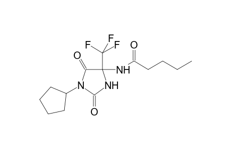 N-[1-cyclopentyl-2,5-dioxo-4-(trifluoromethyl)imidazolidin-4-yl]pentanamide