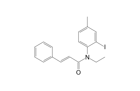 (E)-N-ethyl-N-(2-iodanyl-4-methyl-phenyl)-3-phenyl-prop-2-enamide