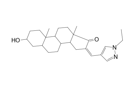 (16Z)-16-[(1-ethyl-4-pyrazolyl)methylidene]-3-hydroxy-10,13-dimethyl-2,3,4,5,6,7,8,9,11,12,14,15-dodecahydro-1H-cyclopenta[a]phenanthren-17-one