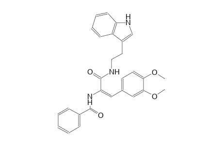 N-[(E)-2-(3,4-dimethoxyphenyl)-1-({[2-(1H-indol-3-yl)ethyl]amino}carbonyl)ethenyl]benzamide