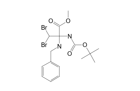 METHYL-2-(BENZYLAMINO)-3,3-DIBROMO-2-(TERT.-BUTOXYCARBONYLAMINO)-PROPANOATE;BOC-ALA-(2-BENZYLAMINO,3-BR,3-BR)-OME