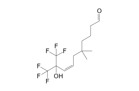 (7Z)-10,10,10-Trifluoro-9-hydroxy-5,5-dimethyl-9-trifluoromethyldec-7-en-1-al