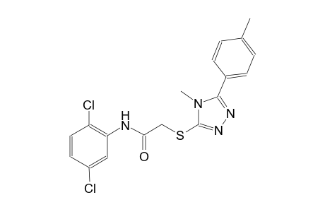 N-(2,5-dichlorophenyl)-2-{[4-methyl-5-(4-methylphenyl)-4H-1,2,4-triazol-3-yl]sulfanyl}acetamide