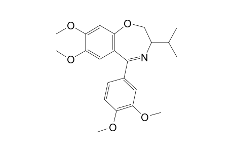2,3-dihydro-7,8-dimethoxy-5-(3,5-dimethoxyphenyl)-3-isopropyl-1,4-benzoaxazepine