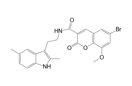 6-Bromanyl-N-[2-(2,5-dimethyl-1H-indol-3-yl)ethyl]-8-methoxy-2-oxidanylidene-chromene-3-carboxamide