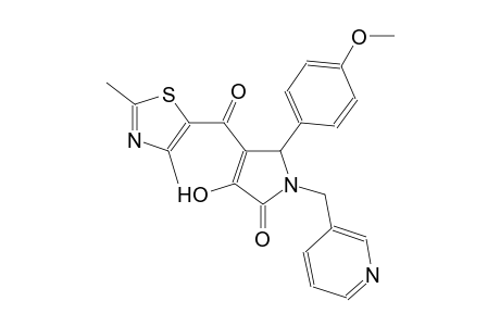 2H-pyrrol-2-one, 4-[(2,4-dimethyl-5-thiazolyl)carbonyl]-1,5-dihydro-3-hydroxy-5-(4-methoxyphenyl)-1-(3-pyridinylmethyl)-