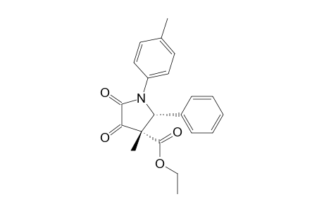 3-Pyrrolidinecarboxylic acid, 3-methyl-1-(4-methylphenyl)-4,5-dioxo-2-phenyl-, ethyl ester, cis-
