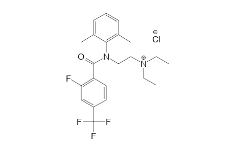 N-(2-DIETHYLAMINOETHYL)-N-(2,6-DIMETHYLPHENYL)-2-FLUORO-4-TRIFLUOROMETHYL-BENZAMIDE-HYDROCHLORIDE