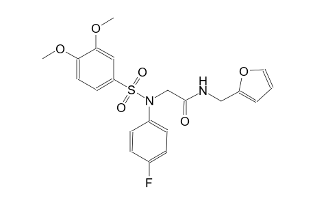 2-{[(3,4-dimethoxyphenyl)sulfonyl]-4-fluoroanilino}-N-(2-furylmethyl)acetamide