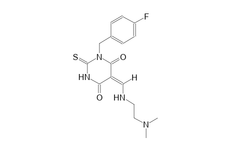 (5E)-5-({[2-(dimethylamino)ethyl]amino}methylene)-1-(4-fluorobenzyl)-2-thioxodihydro-4,6(1H,5H)-pyrimidinedione