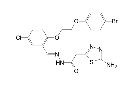 2-(5-amino-1,3,4-thiadiazol-2-yl)-N'-((E)-{2-[2-(4-bromophenoxy)ethoxy]-5-chlorophenyl}methylidene)acetohydrazide