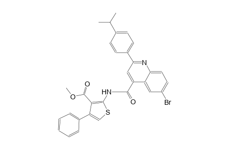 methyl 2-({[6-bromo-2-(4-isopropylphenyl)-4-quinolinyl]carbonyl}amino)-4-phenyl-3-thiophenecarboxylate