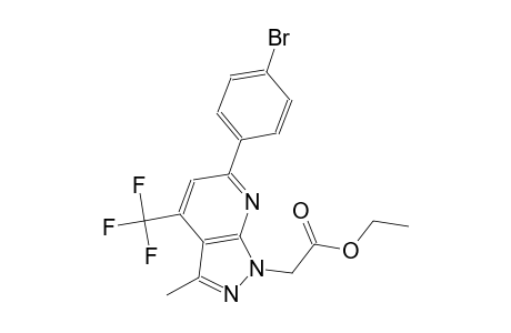1H-pyrazolo[3,4-b]pyridine-1-acetic acid, 6-(4-bromophenyl)-3-methyl-4-(trifluoromethyl)-, ethyl ester