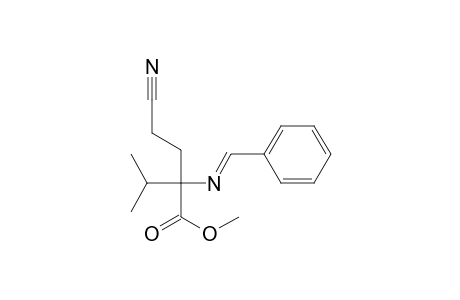 DL-Valine, 2-(2-cyanoethyl)-N-(phenylmethylene)-, methyl ester