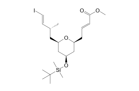 Methyl (E)-4-((2S,4R,6R)-4-((tert-butyldimethylsilyl)oxy)-6-((R,E)-4-iodo-2-methylbut-3-en-1-yl)-tetrahydro-2H-pyran-2-yl)but-2-enoate