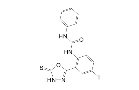 1-(4-iodo-2-(5-thioxo-4,5-dihydro-1,3,4-oxadiazol-2-yl)phenyl)-3-phenylurea