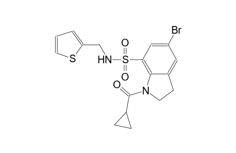 1H-indole-7-sulfonamide, 5-bromo-1-(cyclopropylcarbonyl)-2,3-dihydro-N-(2-thienylmethyl)-