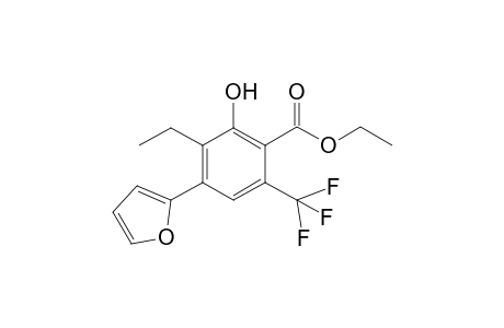 Ethyl 2-hydroxy-3-ethyl-4-(2'-furyl)-6-(trifluoromethyl)-benzoate