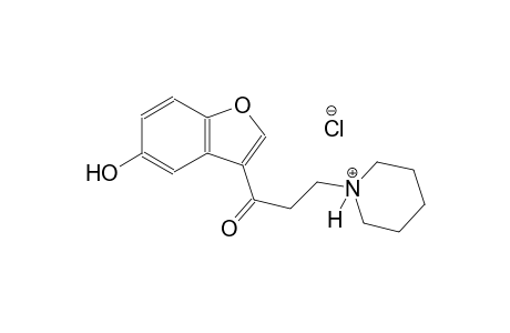 piperidinium, 1-[3-(5-hydroxy-3-benzofuranyl)-3-oxopropyl]-, chloride