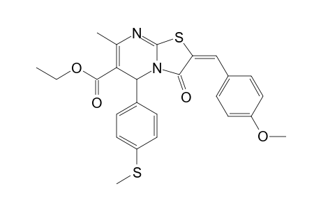 2-(4-Methoxybenzylidene)-5-(4-methylthiophenyl)-6-carbethoxy-7-methyl-5H-thiazolo[2,3-b]pyrimidin-3-one