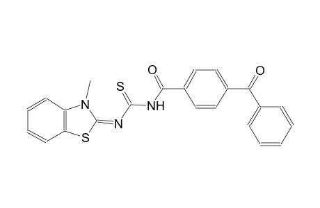 thiourea, N-(4-benzoylbenzoyl)-N'-[(2E)-3-methylbenzothiazolylidene]-