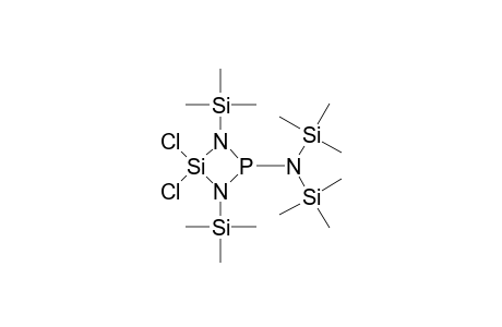 4,4-bis(chloranyl)-N,N,1,3-tetrakis(trimethylsilyl)-1,3,2,4-diazaphosphasiletidin-2-amine