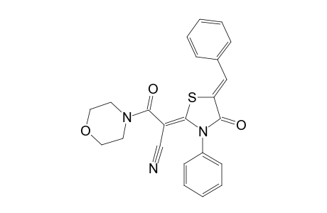 2-(5-BENZYLIDENE-4-OXO-3-PHENYL-THIAZOLIDIN-2-YLIDENE)-3-MORPHOLIN-4-YL-3-OXO-PROPIONITRILE