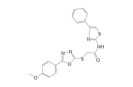 2-{[5-(4-methoxyphenyl)-1,3,4-oxadiazol-2-yl]sulfanyl}-N-(4-phenyl-1,3-thiazol-2-yl)acetamide