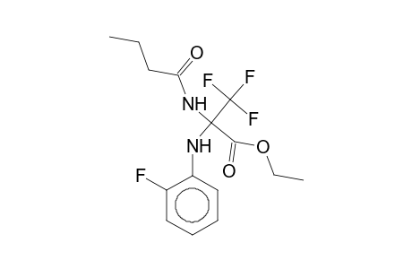 Ethyl 2-butyramido-3,3,3-trifluoro-2-(2-fluoroanilino)propionate