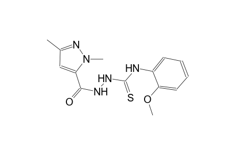 2-[(1,3-dimethyl-1H-pyrazol-5-yl)carbonyl]-N-(2-methoxyphenyl)hydrazinecarbothioamide
