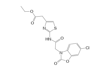 4-thiazoleacetic acid, 2-[[(6-chloro-2-oxo-3(2H)-benzoxazolyl)acetyl]amino]-, ethyl ester