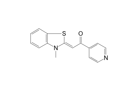 (2Z)-2-(3-Methyl-1,3-benzothiazol-2(3H)-ylidene)-1-(4-pyridinyl)ethanone