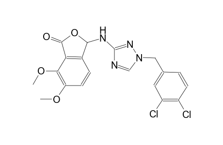 3-{[1-(3,4-dichlorobenzyl)-1H-1,2,4-triazol-3-yl]amino}-6,7-dimethoxy-2-benzofuran-1(3H)-one