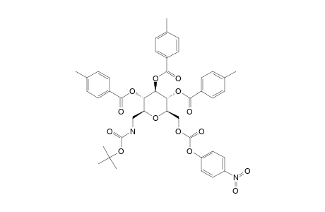 N-(TERT.-BUTOXYCARBONYL)-[6-O-(PARA-NITROPHENOXYCARBONYL)-2,3,4-TRI-O-(PARA-TOLUOYL)-BETA-D-GLUCOPYRANOSYL]-METHYLAMINE