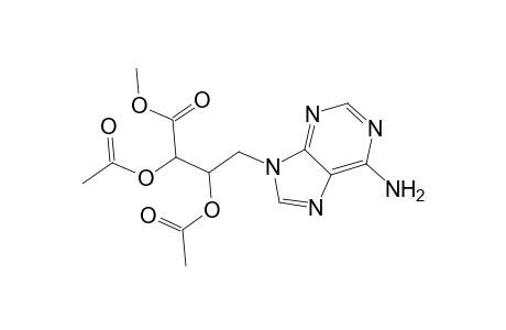 9H-Purine-9-butanoic acid, .alpha.,.beta.-bis(acetyloxy)-6-amino-, methyl ester, [R-(R*,R*)]-