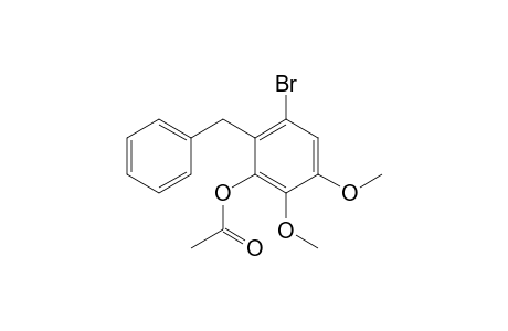 Phenol, 3-bromo-5,6-dimethoxy-2-(phenylmethyl)-, acetate