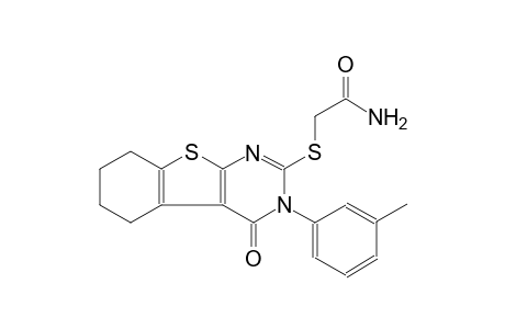 2-{[3-(3-methylphenyl)-4-oxo-3,4,5,6,7,8-hexahydro[1]benzothieno[2,3-d]pyrimidin-2-yl]sulfanyl}acetamide