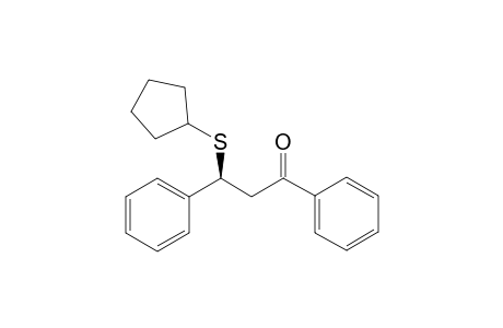 (S)-3-Cyclopentylsulfanyl-1,3-diphenyl-propan-1-one