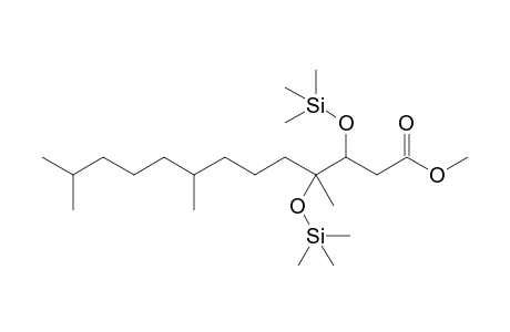 Tridecanoic acid, 4,8,12-trimethyl-3,4-bis(trimethylsilyloxy)-, methyl ester