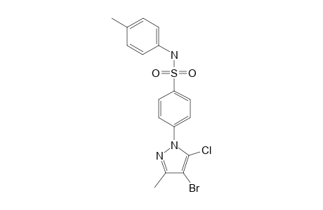 4-(4-BROMO-5-CHLORO-3-METHYL-1H-PYRAZOL-1-YL)-N-(4-METHYLPHENYL)-BENZENE-SULFON-AMIDE