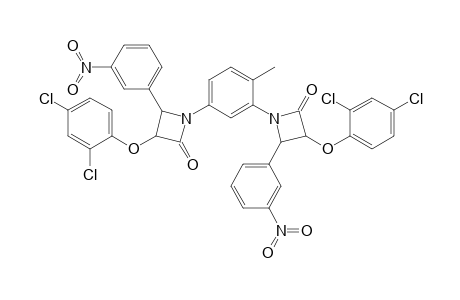 3-(2,4-Dichlorophenoxy)-1-(3-(3-(2,4-dichlorophenoxy)-2-oxo-4-(3-nitrophenyl)azetidin-1-yl)-4-methyl phenyl)-4-(3-nitrophenyl)azetidin-2-one