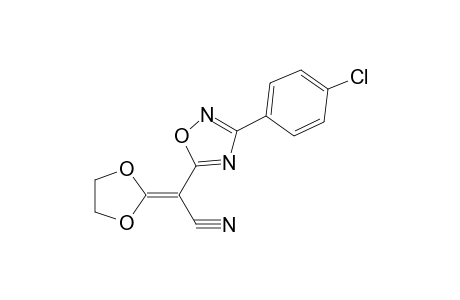 2-[3-(4-chlorophenyl)-1,2,4-oxadiazol-5-yl]-2-(1,3-dioxolan-2-ylidene)acetonitrile