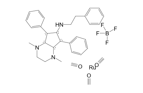 Tricarbonylruthenium-[N-(1,4-dimethyl-5,7-diphenyl-1,2,3,4-tetrahydro-6H-cyclopenta[b]pyrazin-6-ylidene)-2-phenylethan-1-aminium] tetrafluoroborate