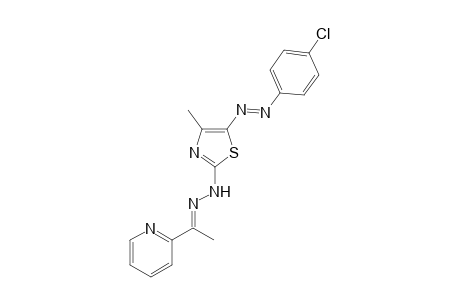 5-((E)-(4-chlorophenyl)diazenyl)-4-methyl-2-((E)-2-(1-(pyridin-2-yl)ethylidene)hydrazinyl)thiazole