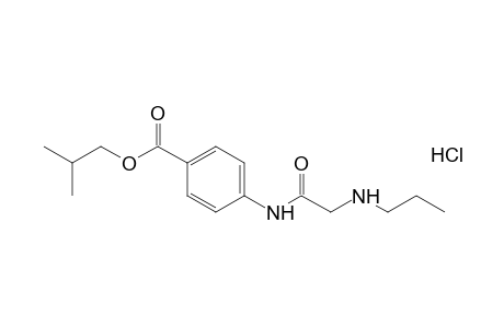 p-[2-(propylamino)acetamido]benzoic acid, isobutyl ester, hydrochloride