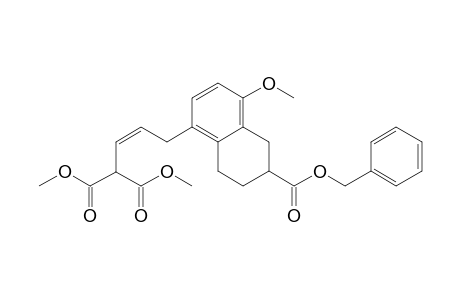 Propanedioic acid, [3-[5,6,7,8-tetrahydro-4-methoxy-6-[(phenylmethoxy)carbonyl]-1-naphth alenyl]-2-propenyl]-, dimethyl ester, (E)-(.+-.)-