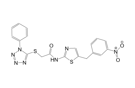 N-[5-(3-nitrobenzyl)-1,3-thiazol-2-yl]-2-[(1-phenyl-1H-tetraazol-5-yl)sulfanyl]acetamide
