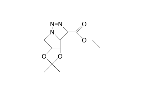 (3R,3AR, 4S,5R)-3a,4,5,6-tetrahydro-4,5-isopropylidenedioxy-3H-pyrrolo(1,2-C)(1,2,3)triazole-3-carboxylic acid, et ester
